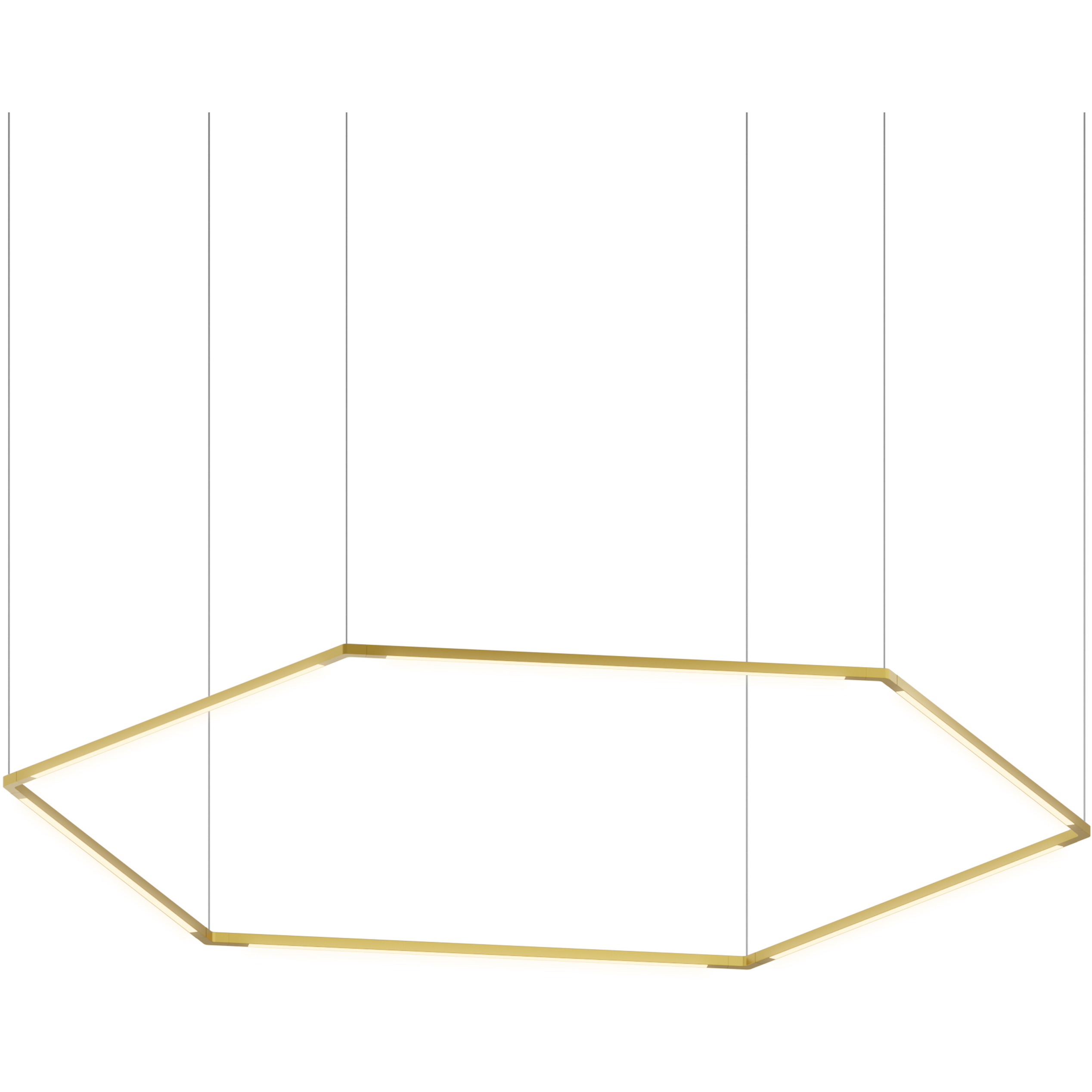 Z-Bar LED 45.34 inch Gold Pendant Ceiling Light, Honeycomb